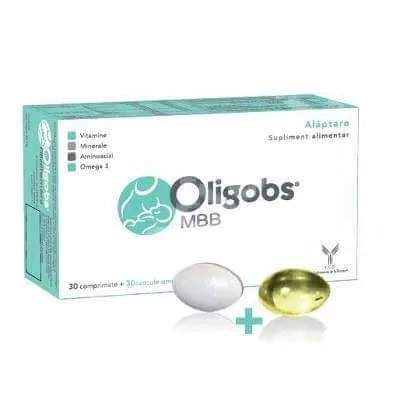 Oligobs Alaptare MBB Omega 3, 30 comprimate + 30 capsule, Laboratoire CCD — preț și oferte