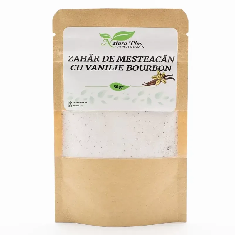 Zahar de mesteacan cu vanilie Bourbon, 50 g, Natura Plus — preț și oferte