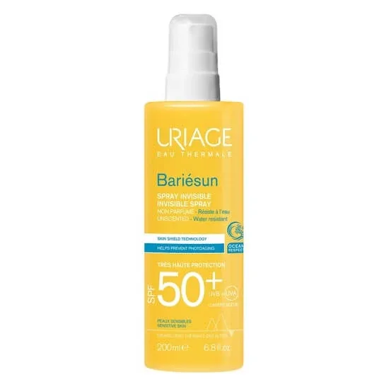 Spray invizibil fara parfum pentru protectie solara Bariesun, SPF 50+, 200 ml, Uriage — preț și oferte