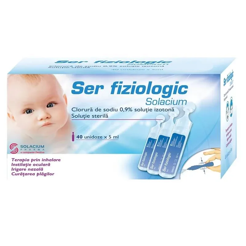 Ser fiziologic, 40 doze x 5 ml, Solacium Pharma — preț și oferte