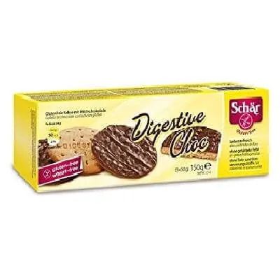 Biscuiti digestivi fara gluten cu glazura de ciocolata, 150g, Dr. Schar — preț și oferte