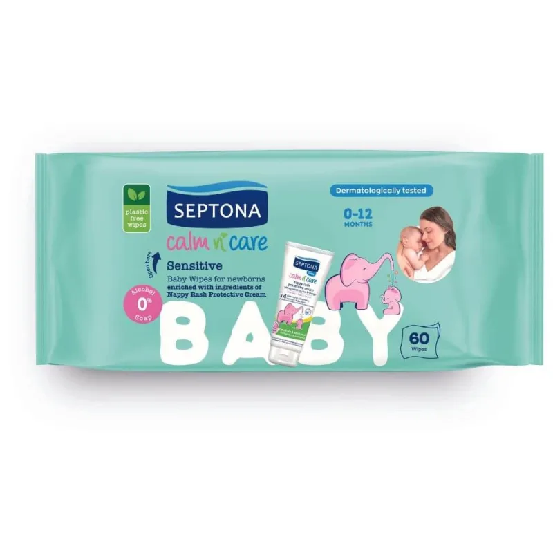 Servetele pentru bebelusi Sensitive, 60 bucati, Septona — preț și oferte