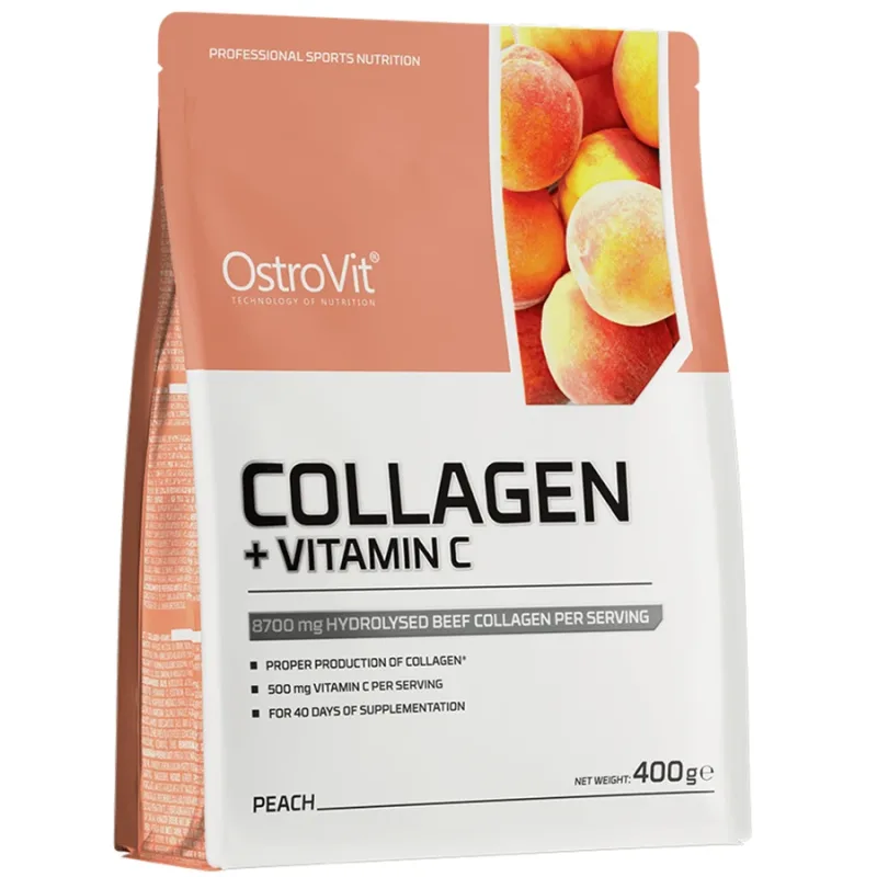 Colagen + Vitamina C piersici, 400 g, OstroVit — preț și oferte