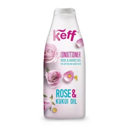 Balsam pentru par moale si stralucitor, 500 ml, Ulei de Trandafir si Ulei de Kukui, Keff — preț și oferte
