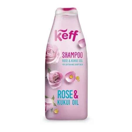 Sampon hidratant, 500 ml, Ulei de Trandafir si Ulei de Kukui, Keff — preț și oferte