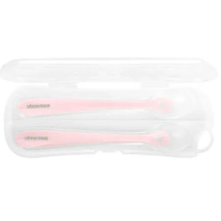 Lingurite din silicon, 4 luni+, Pink, Kikka Boo — preț și oferte