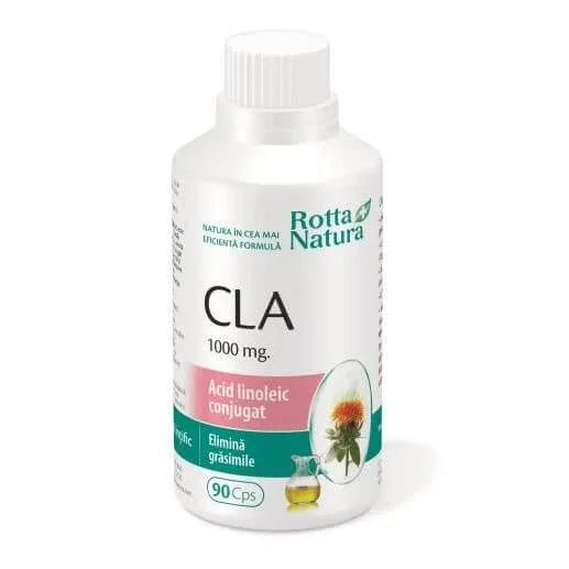 CLA Acid linoleic conjugat 1000mg, 90 capsule, Rotta Natura — preț și oferte