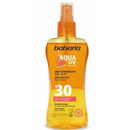 Spray pentru corp cu protectie solara SPF 30 Aqua UV, 200 ml, Babaria — preț și oferte