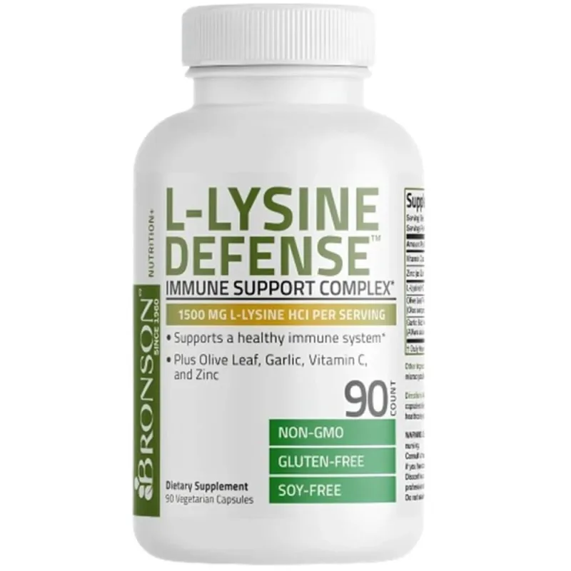 L-Lysine Defense, 1500 mg, 90 capsule, Bronson BRONSON LABORATORIES — preț și oferte
