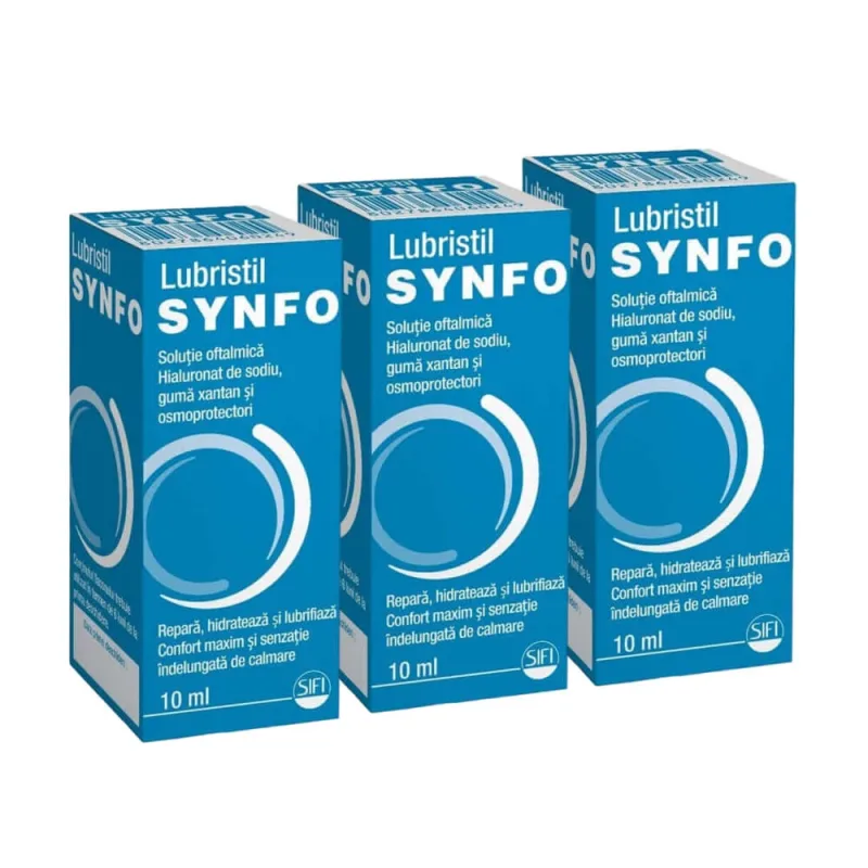 Soluție oftalmicǎ Lubristil Synfo, 3 x 10 ml, Sifi  — preț și oferte