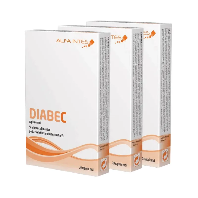 Diabec, 3 x 20 capsule, Alfa Intes — preț și oferte