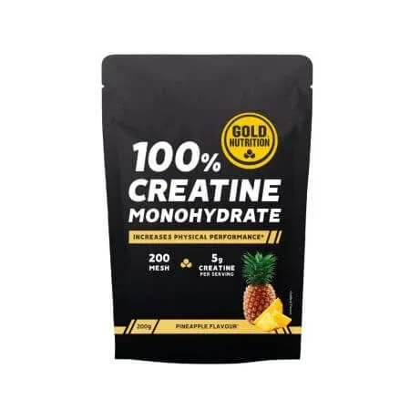 Creatina monohidrata cu aroma de ananas, 200 g, Gold Nutrition — preț și oferte