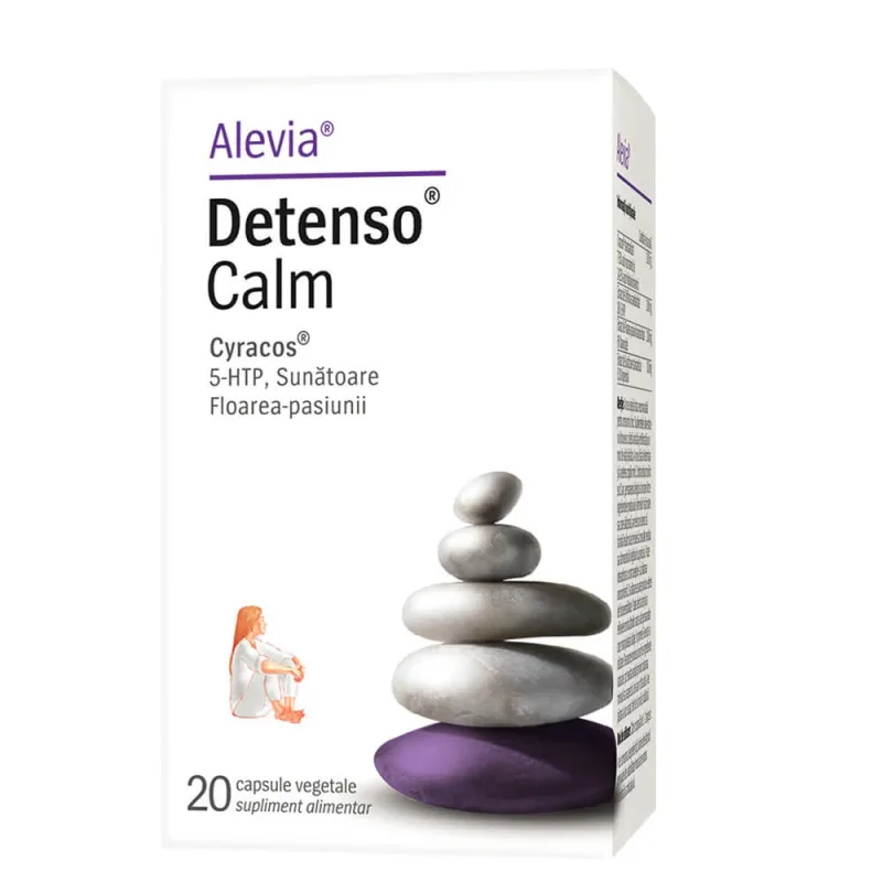 Supliment impotriva starilor de stres Detenso Calm, 20 capsule, Alevia — preț și oferte