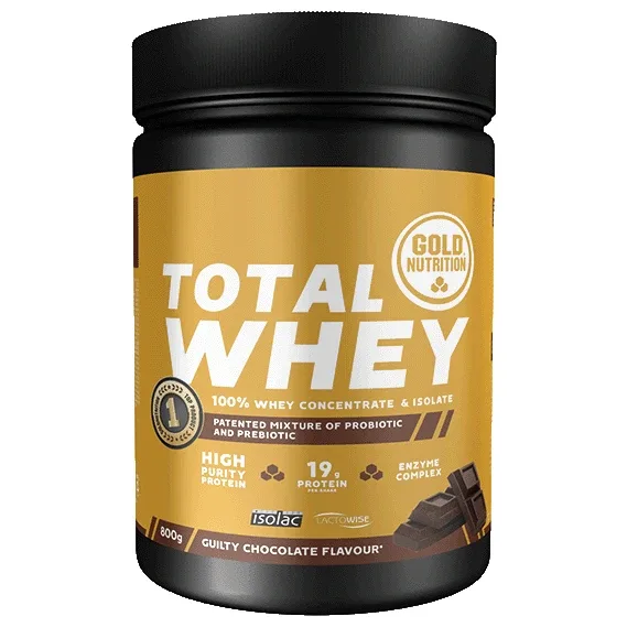 Pudra proteica cu aroma de ciocolata Total Whey, 800 g, Gold Nutrition — preț și oferte