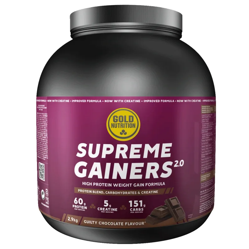 Supreme Gainers 2.0 cu aroma de capsuni, 2900 g, Gold Nutrition — preț și oferte