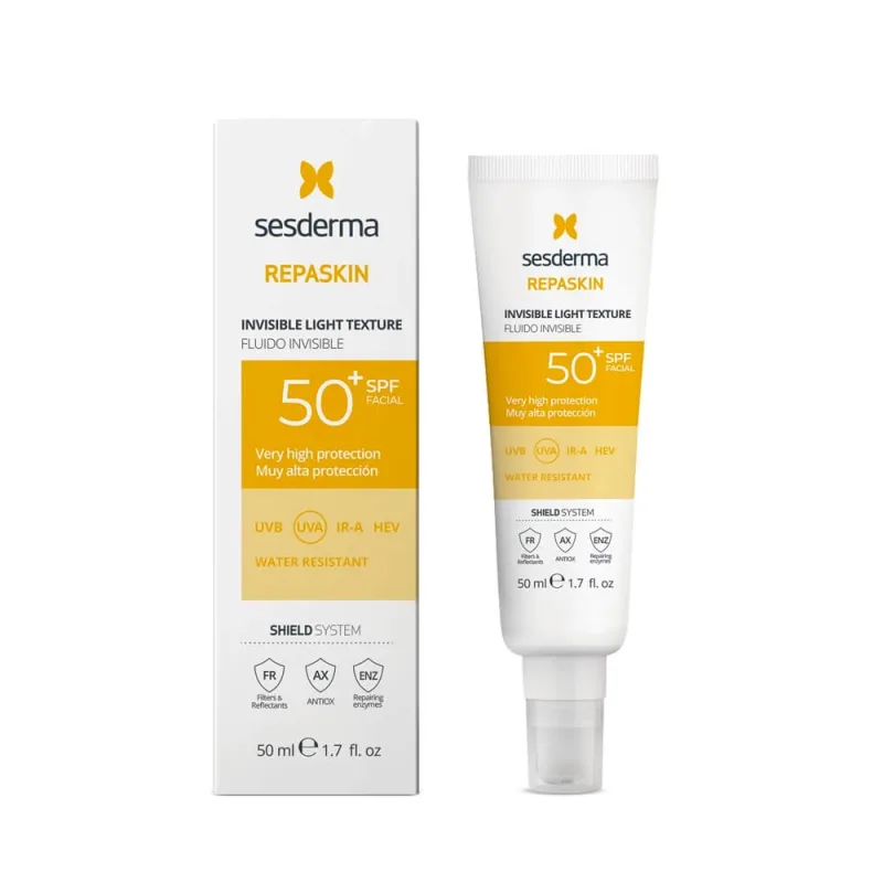Fluid invizibil pentru fata cu protectie solara SPF 50 Repaskin, 50 ml, Sesderma — preț și oferte