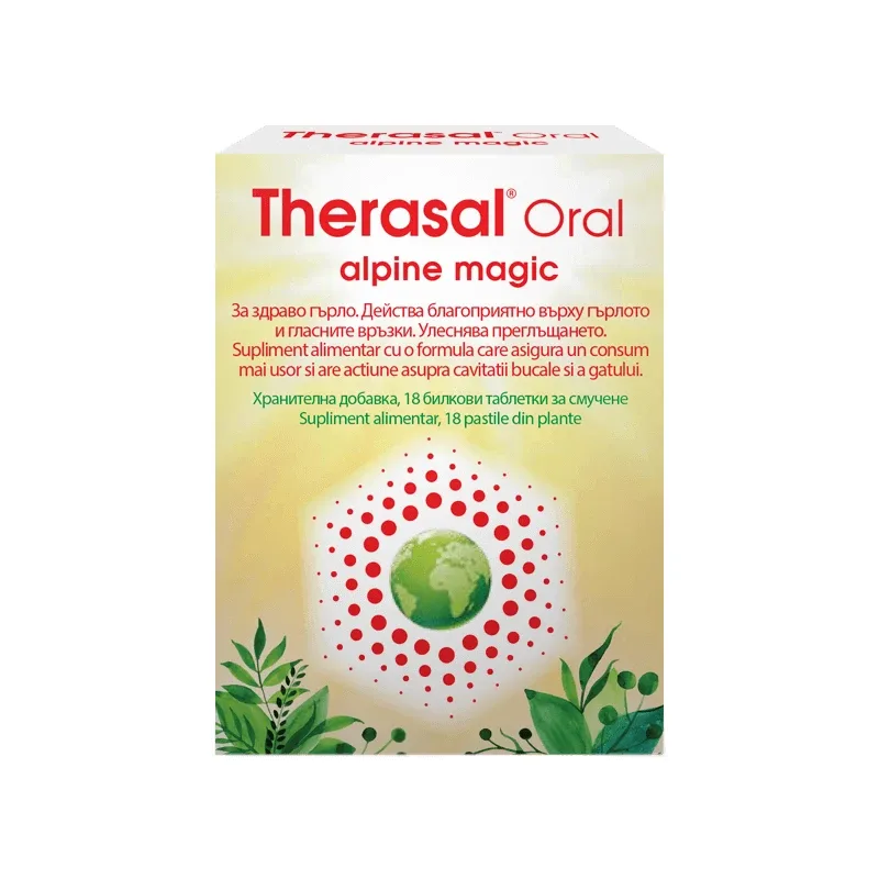 Pastile pentru supt din plante Therasal Oral Alpine Magic, 18 pastile, Vedra — preț și oferte