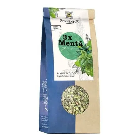 Ceai Bio 3x Menta, 50 g, Sonnentor — preț și oferte