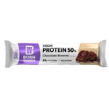 Baton proteic cu choco brownie Slim, 50 g, Born Winner — preț și oferte