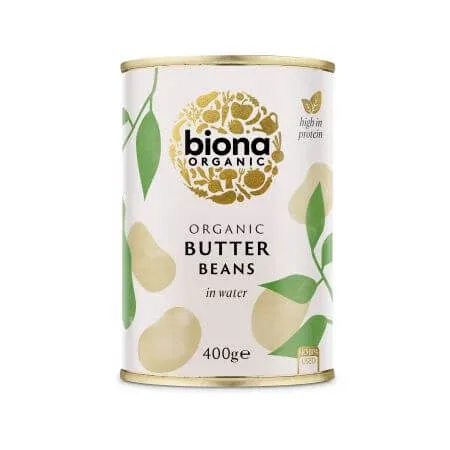Fasole alba Uriasa Bio la conserva, 400 g, Biona — preț și oferte
