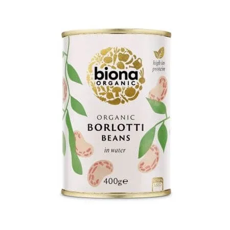Fasole Borlotti Bio la conserva, 400 g, Biona — preț și oferte