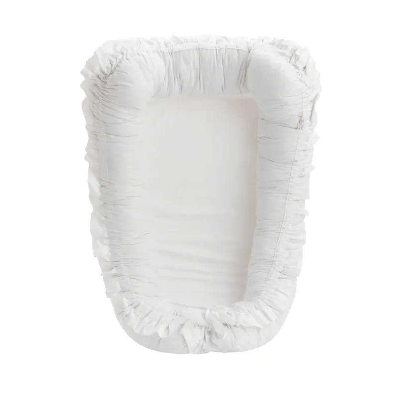 Baby Nest cu volanase, +0 luni, Alb, Twindeco — preț și oferte