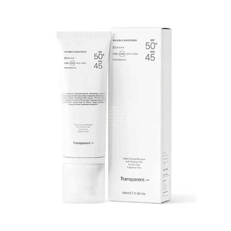 Crema de fata cu SPF50+ Invisible Sunscreen, 100 ml, Transparent Lab — preț și oferte