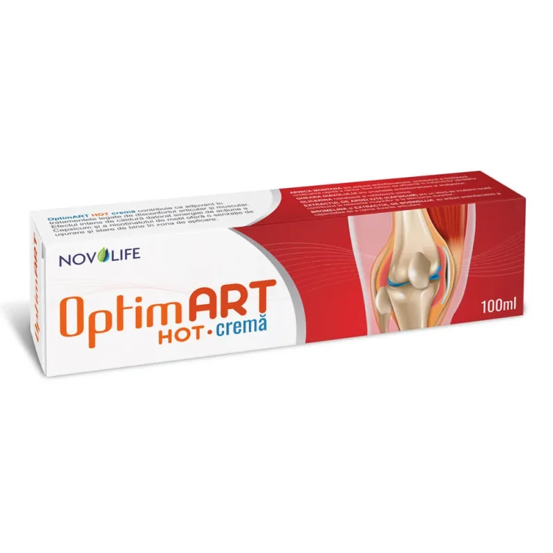 Crema pentru articulatii si dureri musculare Optimart Hot, 100 ml, Novolife — preț și oferte