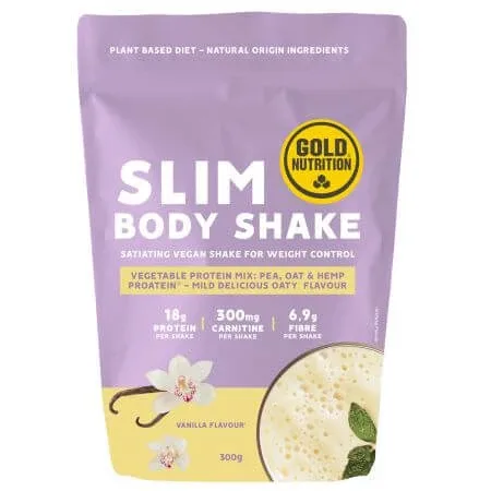 Shake cu aroma de vanilie Slim Body, 300 g, Gold Nutrition — preț și oferte