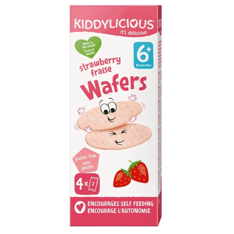 Napolitane din orez cu capsuni, 4 x 4 g, Kiddylicious — preț și oferte