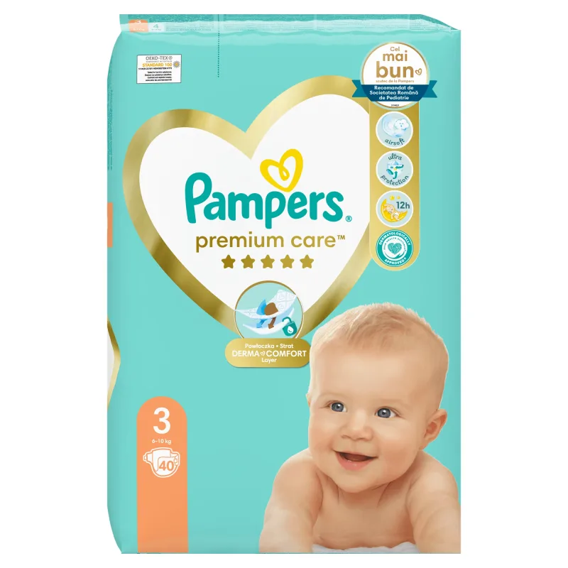 Pampers Premium Care, Nr. 3, 6-10 kg, 40 buc, Pampers — preț și oferte