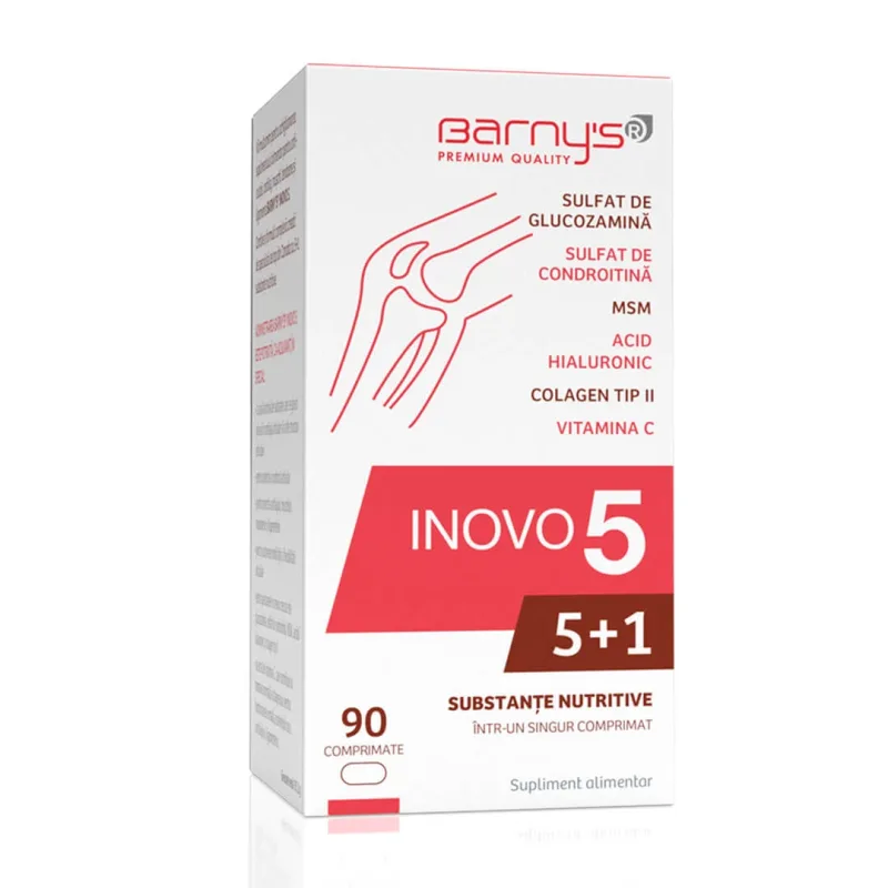 Supliment pentru ingrijire activa si complexa a articulatiilor, cartilajului si capsulei articulare Barny's Inovo 5, 90 comprimate, Good Days Therapy — preț și oferte