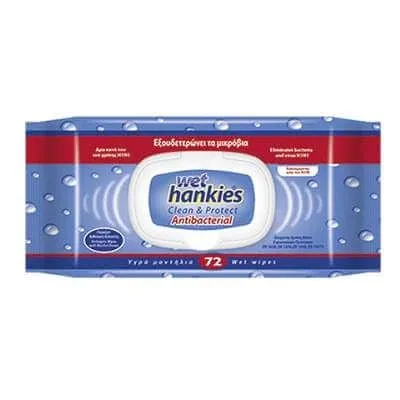 Șervețele umede antibacteriene, 72buc, Wet Hankies — preț și oferte