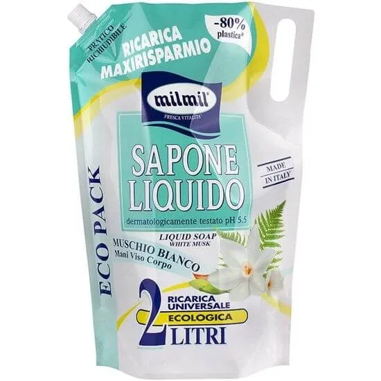 Rezerva sapun lichid cu mosc alb, 2000 ml, Milmil — preț și oferte
