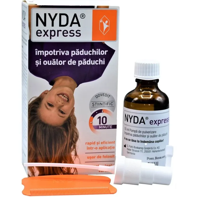 Soluție anti-păduchi Nyda express, 50 ml, Pohl Boskamp — preț și oferte