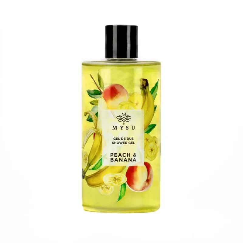 Gel de dus Peach & Banana, 350 ml, Mysu — preț și oferte