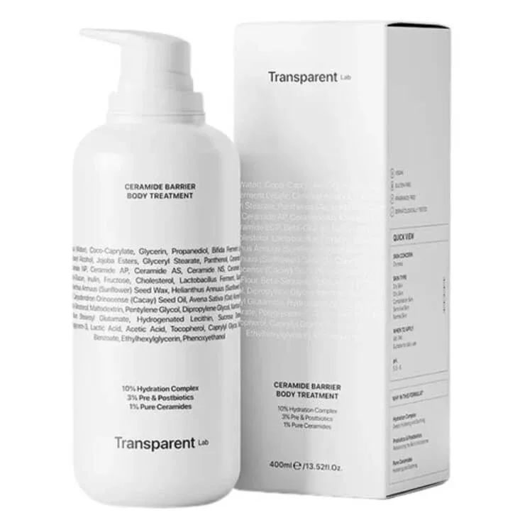 Crema hidratanta de corp cu ceramide, 400 ml, Transparent Lab — preț și oferte