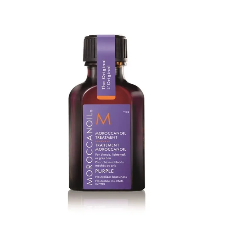 Ulei tratament pentru par blond, cu reflexii deschise sau grizonat Purple, 25 ml, Moroccanoil — preț și oferte