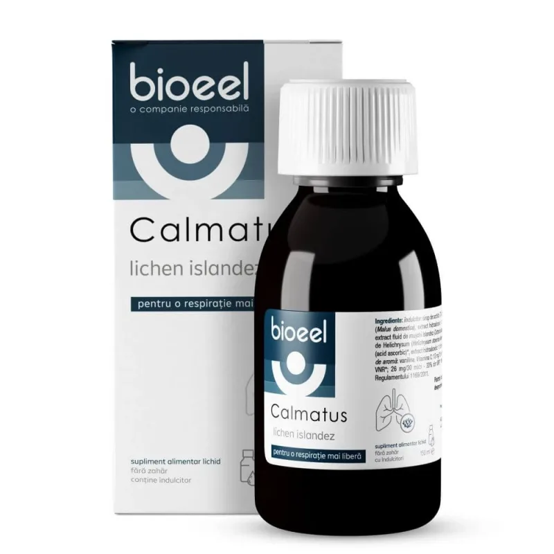 Sirop cu lichen islandez Calmatus, 150 ml, Biooel Bio Eel — preț și oferte