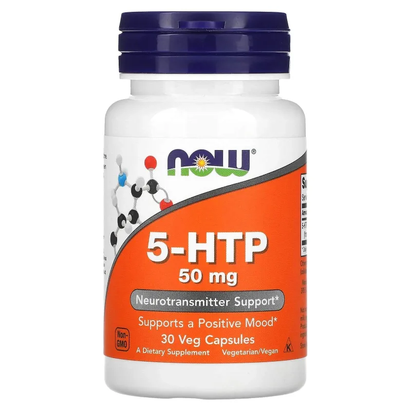 Neurotransmitator 5-HTP, 50 mg, 30 capsule vegetale, Now Foods — preț și oferte
