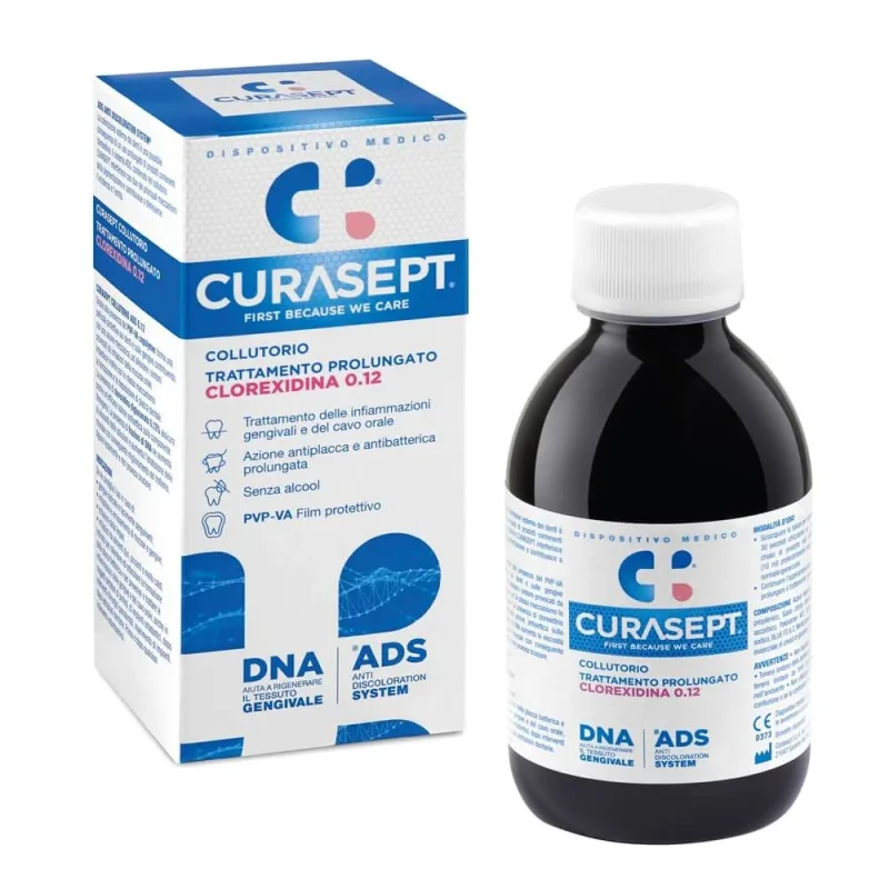 Apa de gura cu 0.12% clorhexidina Ads Dna, 200 ml, Curasept — preț și oferte