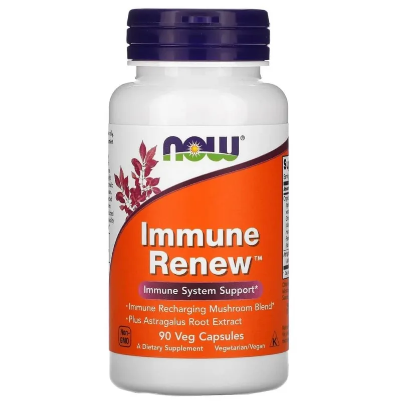 Amestec de ciuperci organice pentru imunitate Muschroom Immune Renew, 90 capsule vegetale, Now Foods — preț și oferte