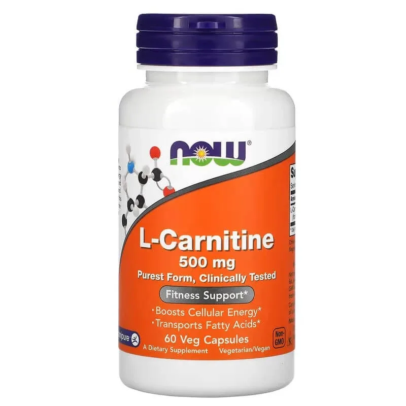 L-Carnitina Carnipure, 500 mg, 60 capsule vegetale, Now Foods — preț și oferte