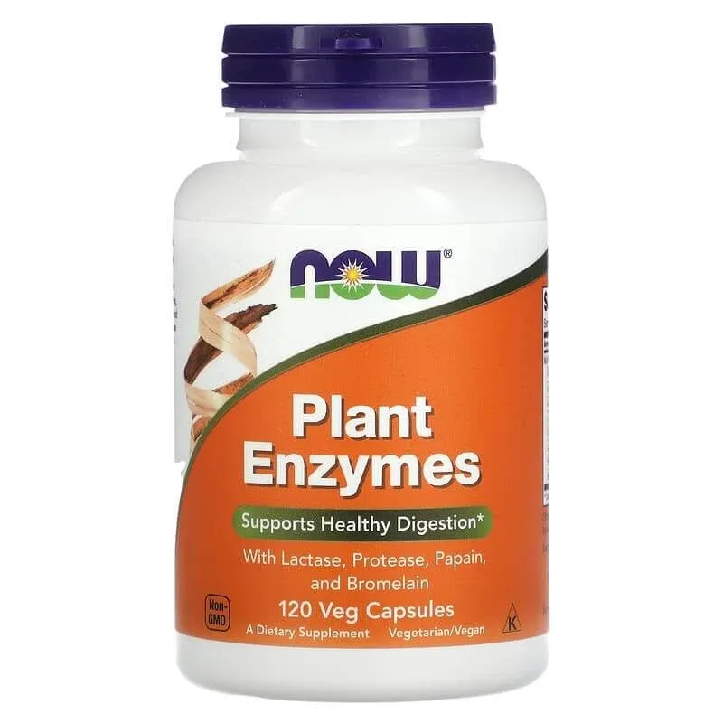 Enzime digestive din plante, 120 capsule vegetale, Now Foods — preț și oferte