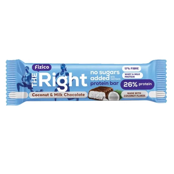 Baton proteic ciocolata cu lapte si cocos Fizico The Right, 60g, Sly Nutritia SLY NUTRICIA — preț și oferte