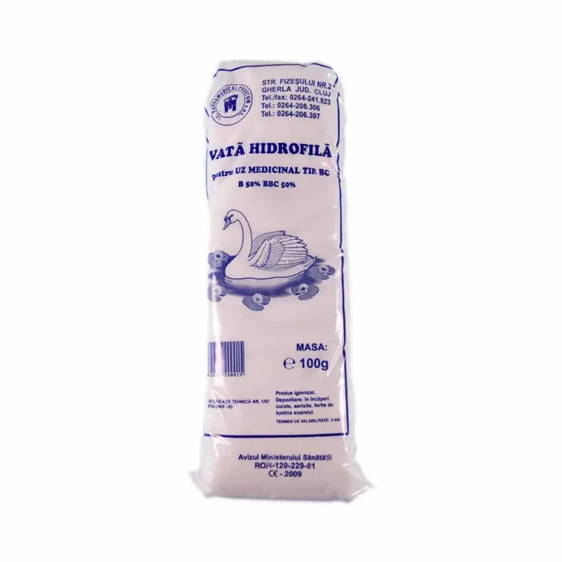 Vata BC x 100g (Gherla) TEHNOMEDICAL PROD-COM GHERLA — preț și oferte
