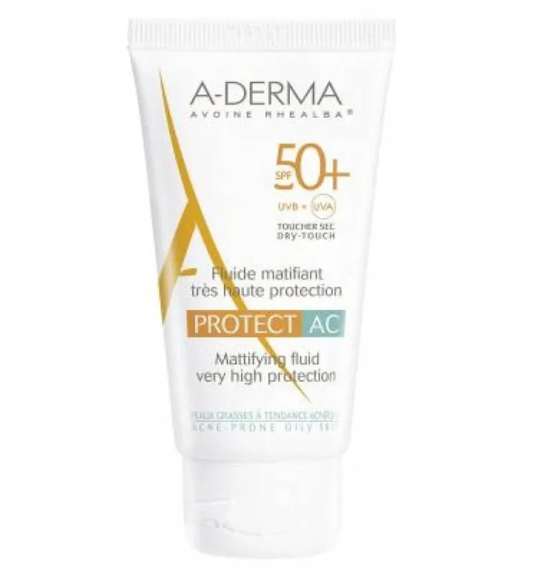 A-Derma - Fluid hidratant SPF 50 + 50 ml — preț și oferte