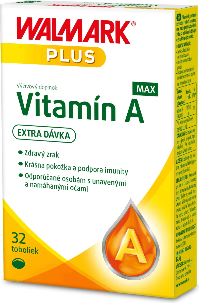 Walmark Vitamina A MAX 32 capsule — preț și oferte