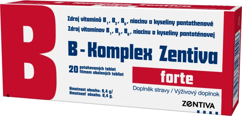 Zentiva B-Komplex Forte 20 comprimate — preț și oferte