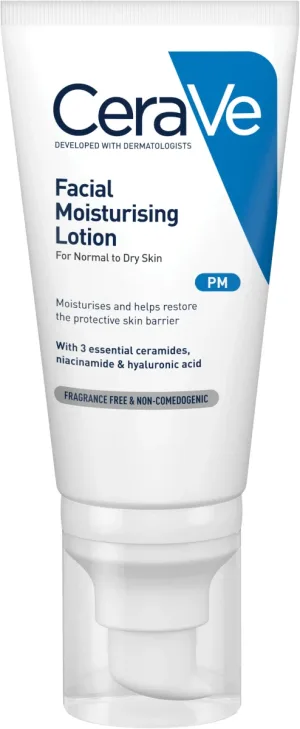 CeraVe Cremă facială hidratantă pentru piele normală până la uscată 52 ml